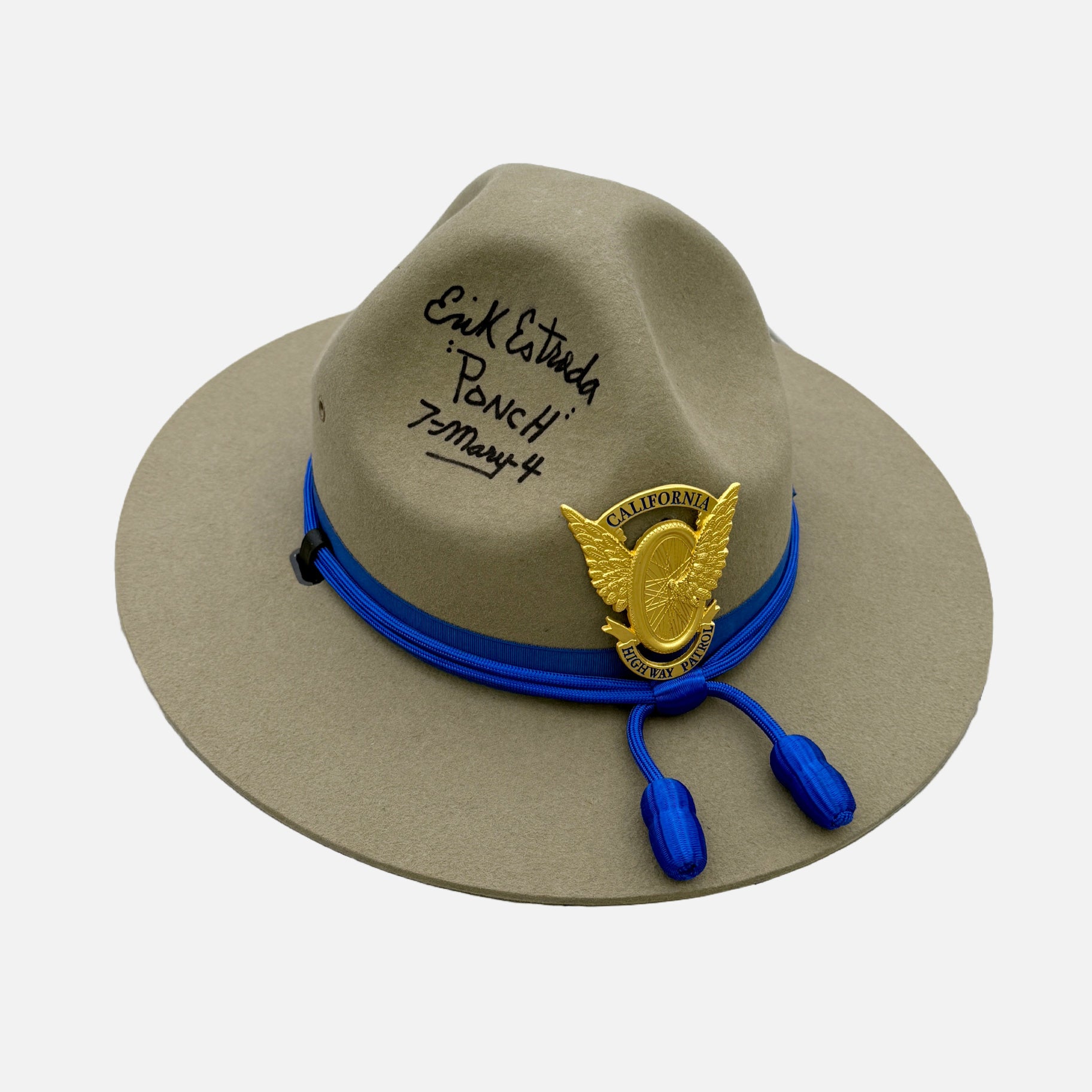 Erik Estrada Signed Original California Highway Patrol Stratton Hat