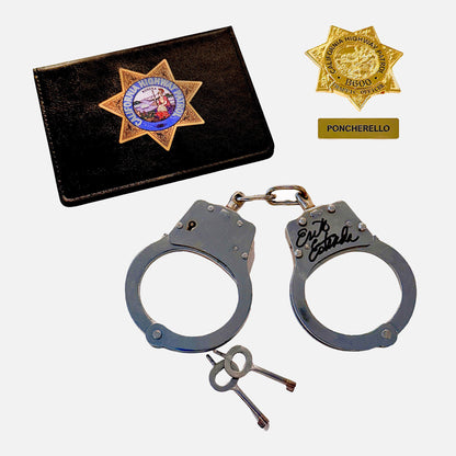 Erik Estrada Signed "CHiPs" California Highway Patrol Handcuff Set