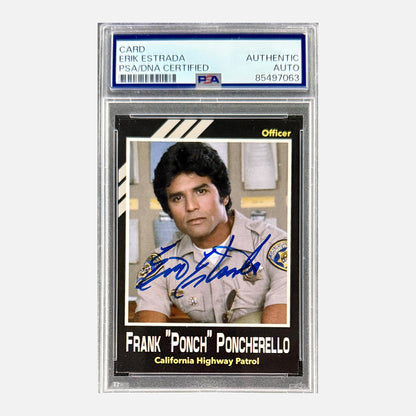 Erik Estrada Signed “CHiPs” California Highway Patrol Card